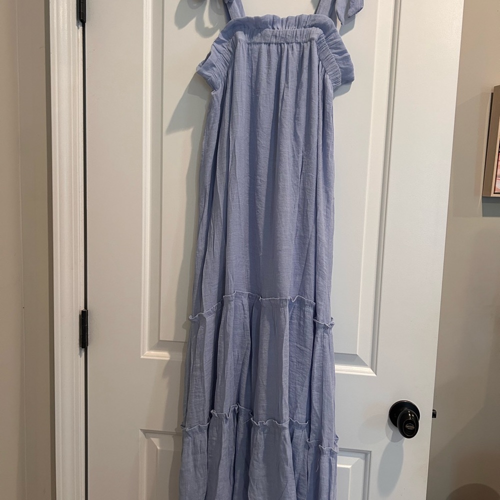 August SkiesLight Blue Maxi Dress